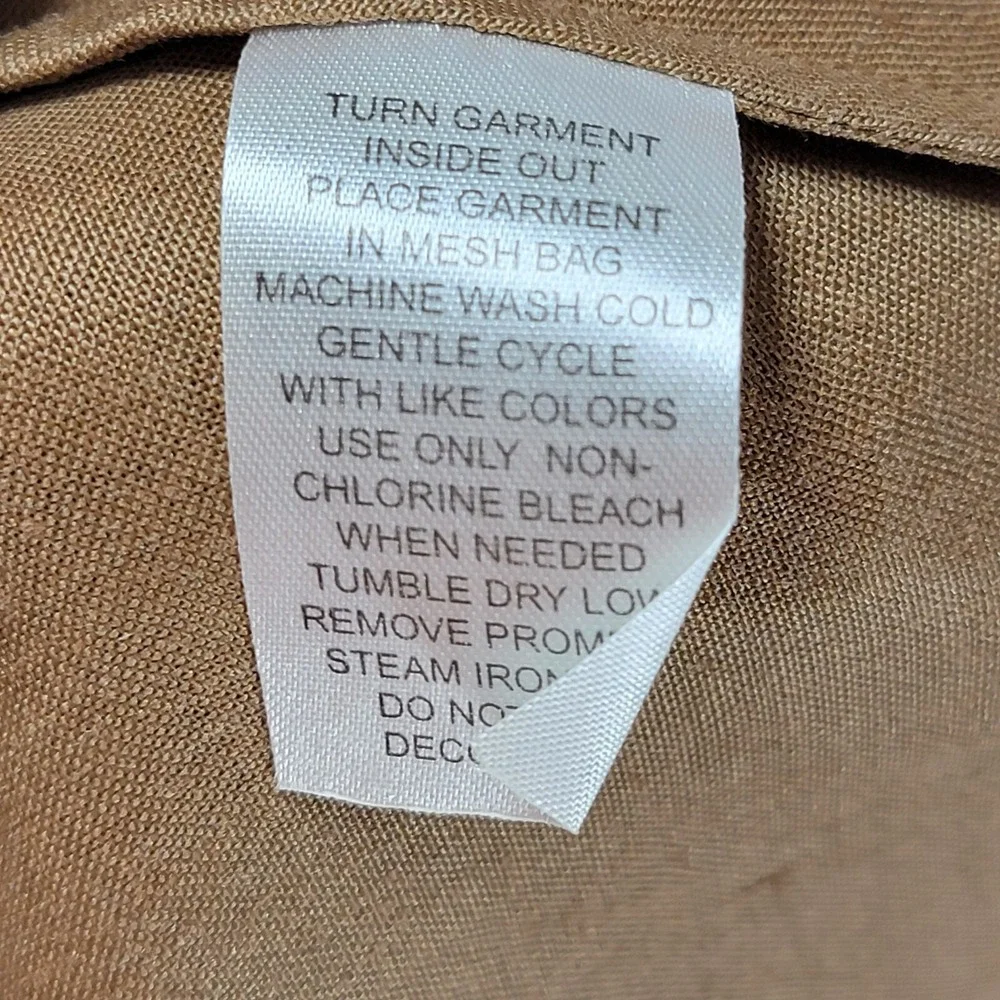 Allison Taylor Linen Tank‎ Top Womens L Beaded Sequin Tank Top Neutral Natural - Picture 8 of 12